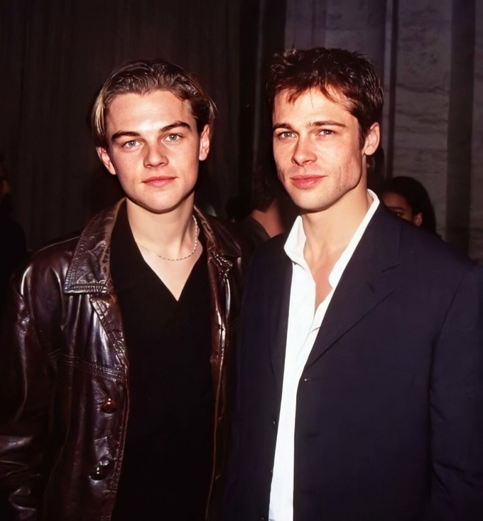 Cùng đẹp trai, nhưng Brad Pitt vui hơn nhiều so với Leonardo DiCaprio